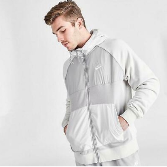 nike men's sportswear full zip fleece hoodie